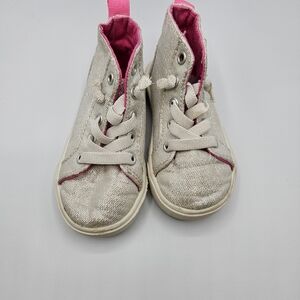Carters Silver and Pink Shoes Baby Girl Size 5